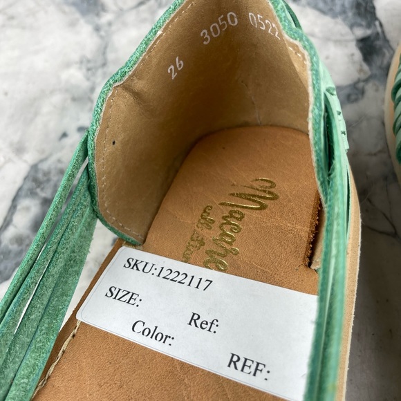 Shoes Artisan Leather Huarache Handmade Women's Shoe Embroidery Size 9.5 - Picture 11 of 13